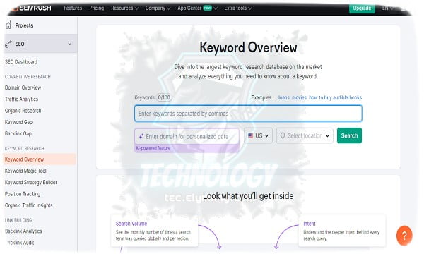 اكتشف أفضل مواقع كلمات مفتاحية SEMrush