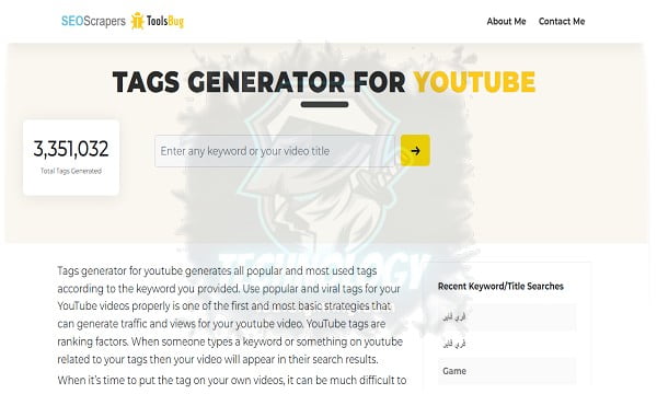 اكتشف أفضل مواقع كلمات مفتاحية ToolsBug